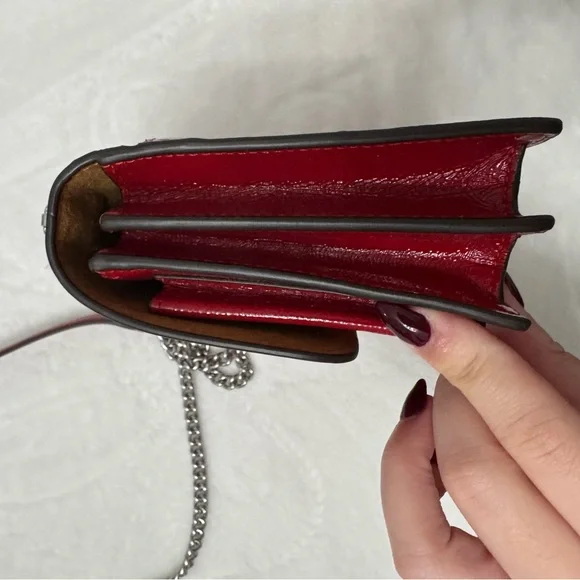 🌺Coach Mini Klare Crossbody Bag -Fire Red - Picture 10 of 13